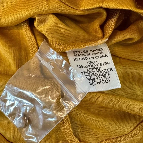 BRAND NEW ~ Mustard & White Polka Dot Maternity Midi Length Dress ~ NWOT - Picture 8 of 11